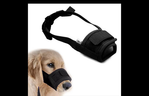 Dog nylon breathable mask anti-bite and bark dog muzzle safety muzzle