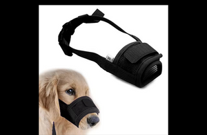 Dog nylon breathable mask anti-bite and bark dog muzzle safety muzzle